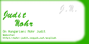 judit mohr business card